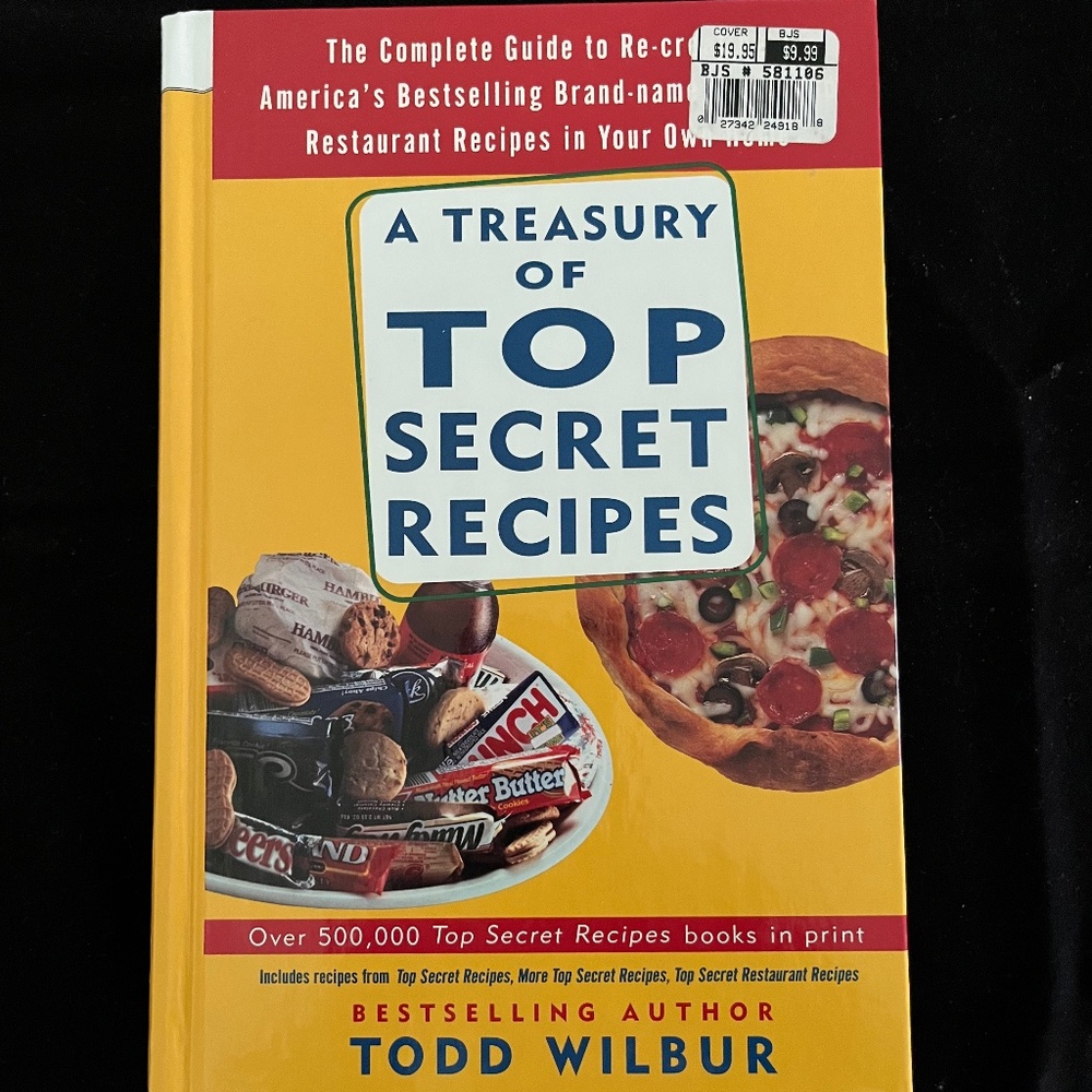 A TREASURY OF TOP SECRET RECIPES Cookbook